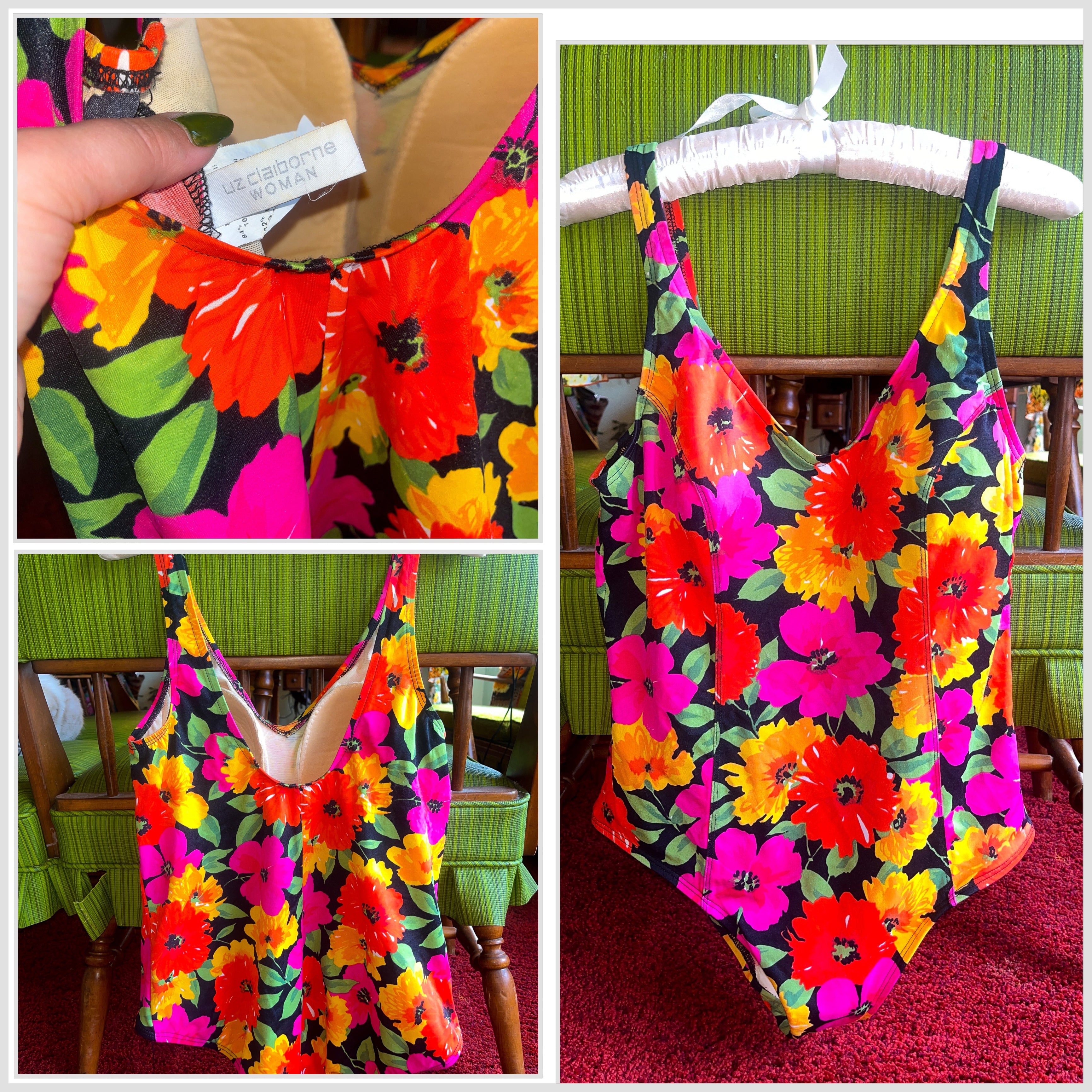 Vintage Floral One-Piece swimsuit