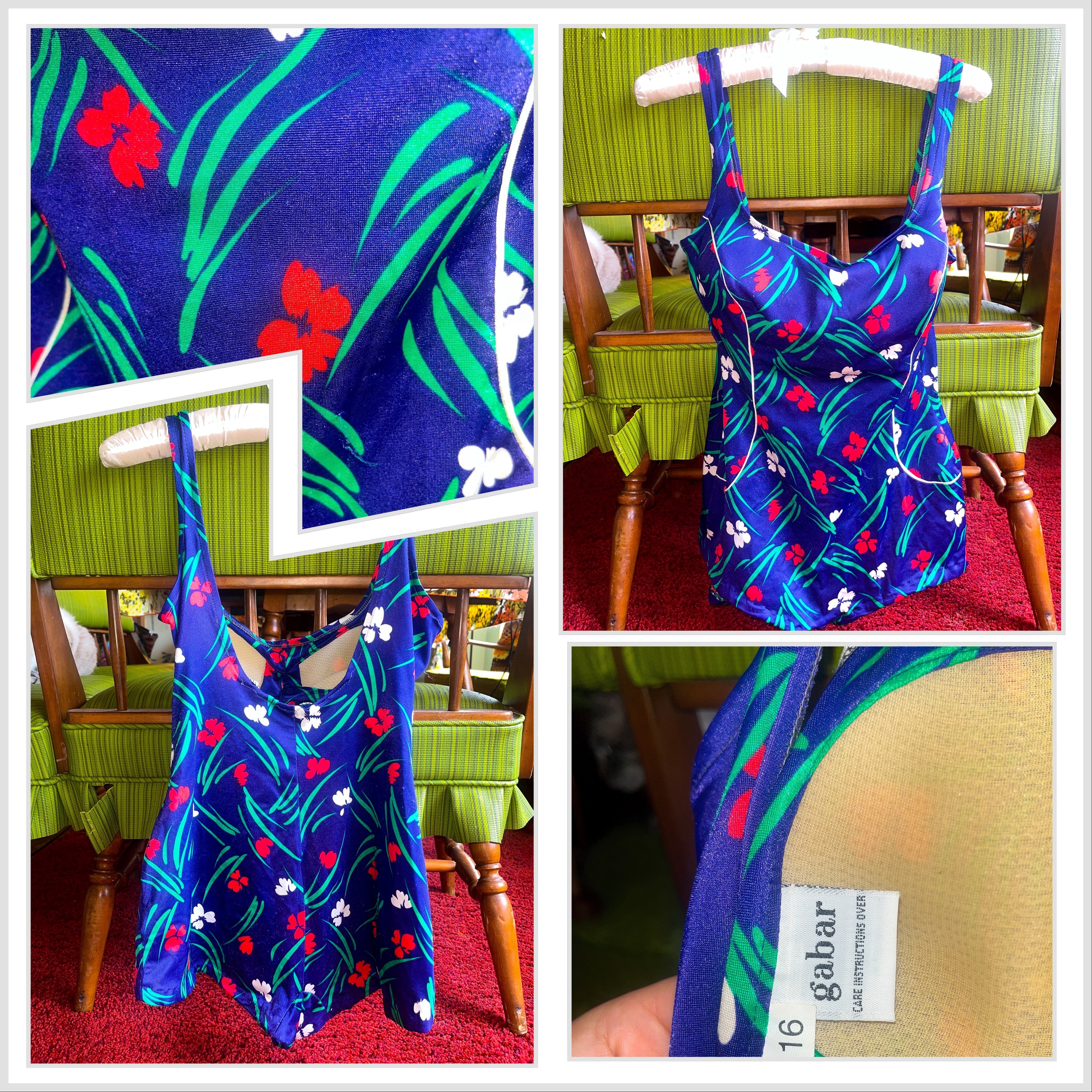 Vintage Floral Swimsuit